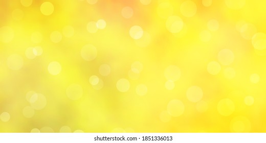 Planta vectorial amarillo verde claro con círculos. Ilustración abstracta con puntos coloridos al estilo de la naturaleza. Patrón para papeles pintados, cortinas.