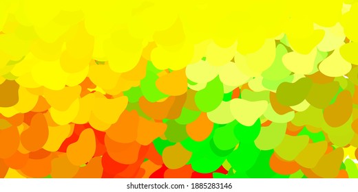 Light green, yellow vector template with abstract forms. Modern abstract illustration with gradient random forms. Simple illustration for your web site.