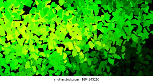 Light green, yellow vector template with abstract forms. Colorful illustration with simple gradient shapes. Elegant design for wallpaper set.