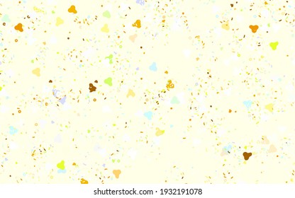 Light Green, Yellow vector template with chaotic shapes. Modern abstract illustration with colorful random forms. Modern design for your business card.
