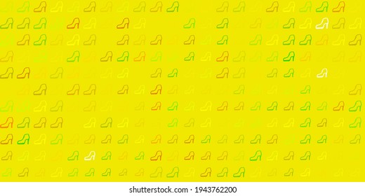 Light green, yellow vector template with businesswoman signs. Colorful feminism symbols with a gradient in modern style. Background for International Women’s Day.