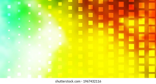 Light Green, Yellow vector template with rectangles. New abstract illustration with rectangular shapes. Design for your business promotion.