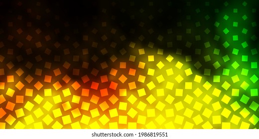 Plantilla vectorial amarillo verde claro en rectángulos. Diseño moderno con rectángulos de estilo abstracto. Diseño para su promoción comercial.