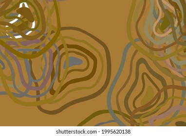 Light Green, Yellow vector template with curved lines. Modern gradient abstract illustration with bandy lines. Abstract style for your business design.