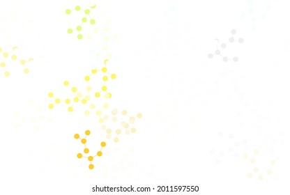 Light Green, Yellow vector template with artificial intelligence structure. Abstract illustration with links and dots of AI. Design for depiction of cyber innovations.