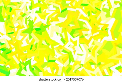 Light Green, Yellow vector template with sky stars. Modern geometrical abstract illustration with stars. Best design for your ad, poster, banner.