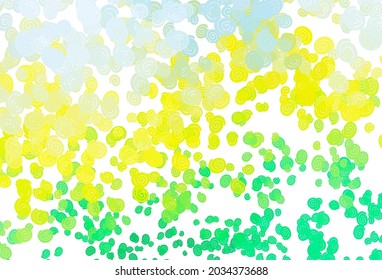 Light Green, Yellow vector template with lava shapes. A completely new color illustration in marble style. A completely new template for your business design.