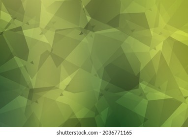 Light Green, Yellow vector template with chaotic poly shapes. Colorful chaotic forms with gradient in modern style. Simple design for your web site.
