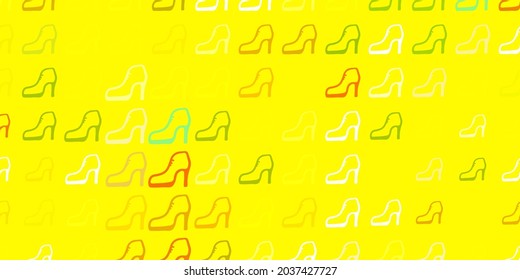 Light green, yellow vector template with businesswoman signs. Simple design in abstract style with women’s rights activism. Best design to show the power of women.
