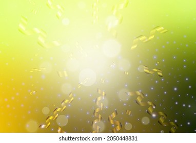 Light Green, Yellow vector template in carnival style. Colorful illustration with Christmas simbols and signs. Pattern for booklets, leaflets of education.