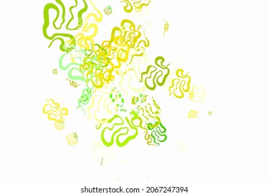 Light Green, Yellow vector template with chaotic shapes. Illustration with colorful gradient shapes in abstract style. Modern design for your business card.