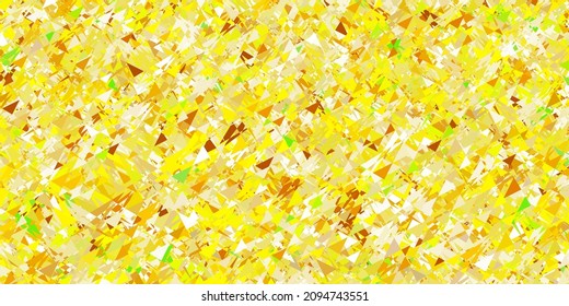 Light green, yellow vector template with triangle shapes. Illustration with abstract colorful triangle shapes. Template for commercials.