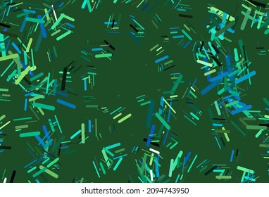 Light Green, Yellow vector template with repeated sticks. Glitter abstract illustration with colored sticks. Pattern for business booklets, leaflets.