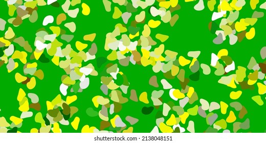 Hellgrüne, gelbe Vektorvorlage mit abstrakten Formularen. Illustration mit bunten Formen im abstrakten Stil. Modernes Design für Ihre Anzeigen.