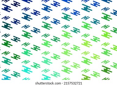 Plantilla de vector amarillo verde claro con palos repetidos. Ilustración de colores brillantes con líneas estrechas. Patrón para sitios web, páginas de inicio.