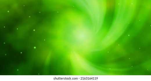Light Green, Yellow vector template with neon stars. Modern geometric abstract illustration with stars. Best design for your ad, poster, banner.