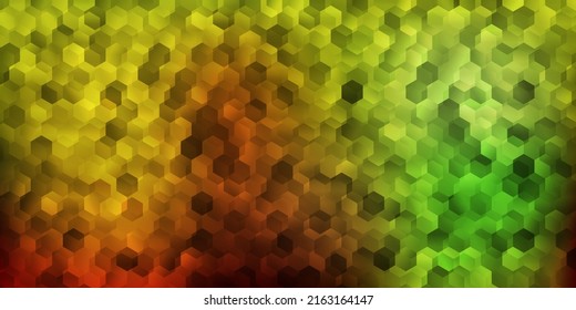 Light green, yellow vector template in a hexagonal style. Creative blur background with colorful simple hexagons. Design for your social networks.