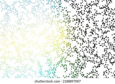 Light Green, Yellow vector template with circles. Glitter abstract illustration with blurred drops of rain. Completely new template for your brand book.