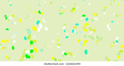 Light green, yellow vector template with abstract forms. Colorful abstract forms with gradient in simple style. Background for cell phones.