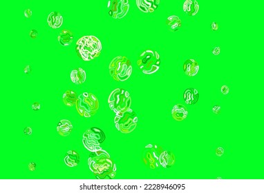 Light Green, Yellow vector template with circles. Beautiful colored illustration with blurred circles in nature style. Pattern for ads, leaflets.