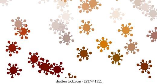 Light green, yellow vector template with flu signs. Colorful  gradient illness symbols in simple abstract style. Simple design against epidemic information.