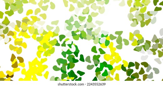 Light green, yellow vector template with abstract forms. Illustration with colorful shapes in abstract style. Modern design for your ads.