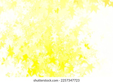 Light Green, Yellow vector template with sky stars. Stars on blurred abstract background with gradient. Pattern for astronomy websites.