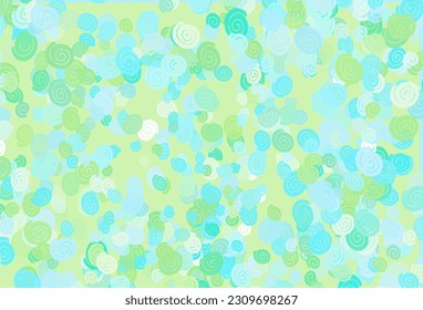 Light Green, Yellow vector template with bubble shapes. A sample with blurred bubble shapes. Marble design for your web site.