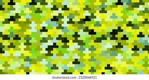 Plantilla vectorial amarillo verde claro en rectángulos. Ilustración colorida con rectángulos gradientes y cuadrados. Mejor diseño para tu anuncio, afiche, banner.