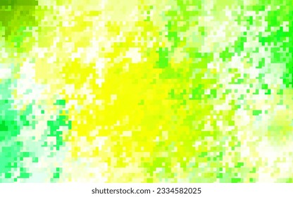 Planta vectorial amarillo verde claro con rhombus. Ilustración de gradiente abstracto con rectángulos. Patrón para comerciales.
