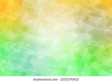 Light Green, Yellow vector template with rhombus. Beautiful illustration with rectangles and squares. The template can be used as a background.