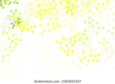 Plantilla de vector amarillo verde claro con estructura de inteligencia artificial. Diseño colorido de estilo sencillo con enlaces de IA. Diseño inteligente para la promoción de datos de ofertas.
