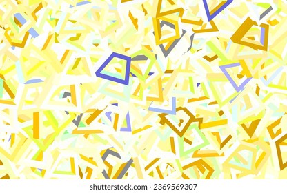 Light Green, Yellow vector template with chaotic shapes. Colorful chaotic forms with gradient in modern style. Elegant design for wallpapers.