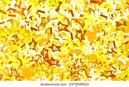 Light Green, Yellow vector template with sky stars. Decorative shining illustration with stars on abstract template. Pattern for astronomy websites.