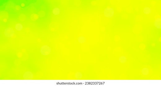 Light Green, Yellow vector template with circles. Abstract decorative design in gradient style with bubbles. Pattern for business ads.