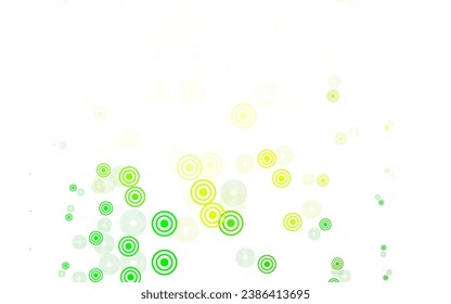 Light Green, Yellow vector template with circles. Blurred decorative design in abstract style with bubbles. Pattern for textures of wallpapers.