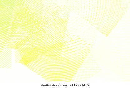 Plantilla vectorial de color verde claro, amarillo con líneas curvas. Ilustración colorida completamente nueva en estilo curvo. Diseño de negocio para afiches, banners.
