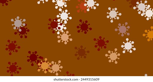 Plantilla de Vector verde claro y amarillo con signos de gripe. Coloridos símbolos de enfermedad de gradiente en estilo abstracto simple. Diseño simple contra información epidémica.