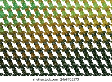 Verde claro, Plantilla de Vector amarillo con líneas, óvalos. Ilustración creativa en estilo de mármol de medio tono con degradado. El mejor diseño borroso para tu negocio.