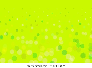 Light Green, Yellow vector template with circles. Modern abstract illustration with colorful water drops. New template for your brand book.