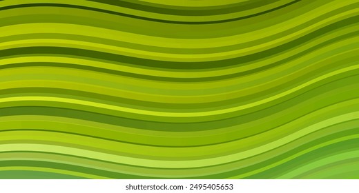 Verde claro, Plantilla de Vector amarillo con líneas irregulares. Ilustración colorida en estilo circular con líneas. Patrón para folletos de negocios, folletos
