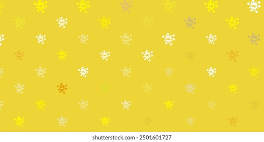 Light green, yellow vector template with flu signs. Smart illustration with covid signs in decorative style. Simple drawing against danger fever.