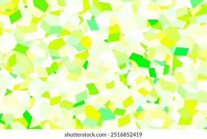 Verde claro, Plantilla de Vector amarillo en estilo hexagonal. Ilustración abstracta de brillo en estilo hexagonal. Diseño para carteles de Sitio web, Anuncios.