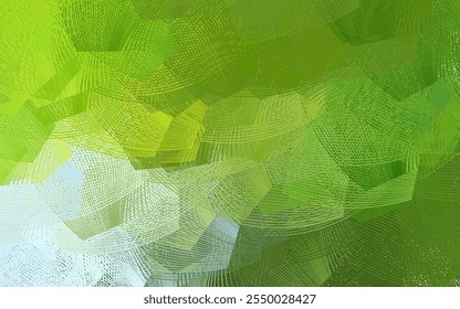 Light Green, Yellow vector template with wry lines. Brand new colorful illustration in curved style. Background for cell phone screens.