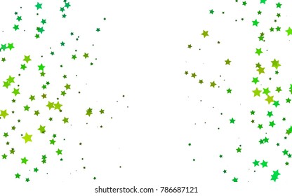 Light Green, Yellow vector template with sky stars. Modern geometrical abstract illustration with stars. Best design for your ad, poster, banner.