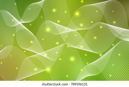 Light Green, Yellow vector template with carnival confetti. Glitter abstract illustration with colorful confetti, ribbons. Beautiful design for your business advert of anniversary.