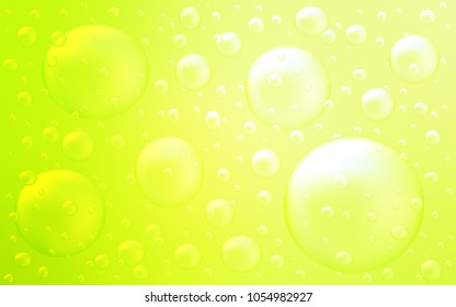 Light Green, Yellow vector texture with disks. Modern abstract illustration with colorful water drops. Beautiful design for your business natural advert.