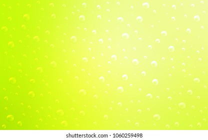 Light Green, Yellow vector texture with disks. Illustration with set of shining colorful abstract circles. Completely new template for your brand book.