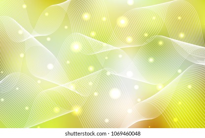 Light Green, Yellow vector texture with birthday confetti. Confetti on blurred abstract background with colorful gradient. The pattern can be used for carnival, festival leaflets.