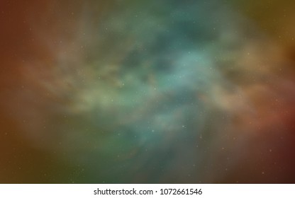Light Green, Yellow vector texture with milky way stars. Shining illustration with sky stars on abstract template. Pattern for astrology websites.